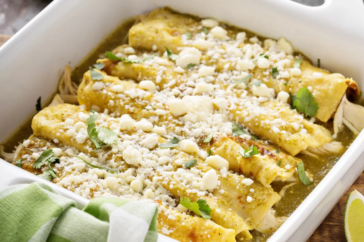 Enchiladas de steak au piment vert