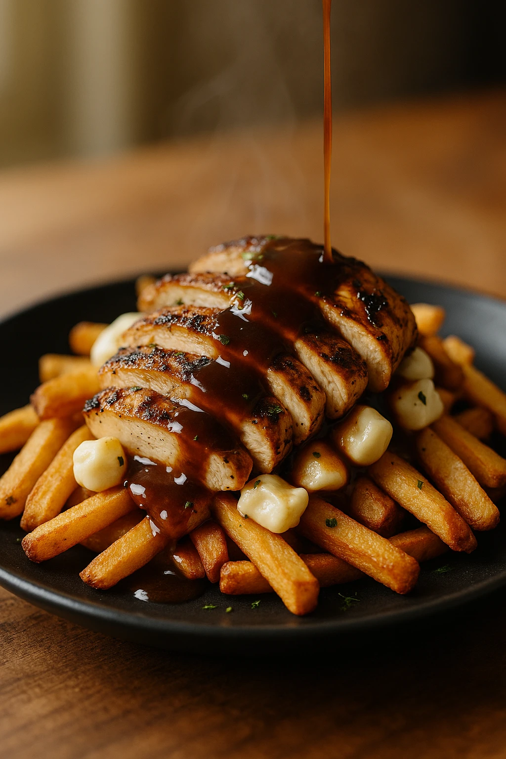 Poulet BBQ façon poutine