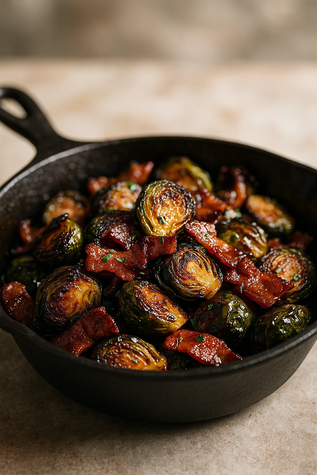 Choux de Bruxelles BBQ érable et bacon