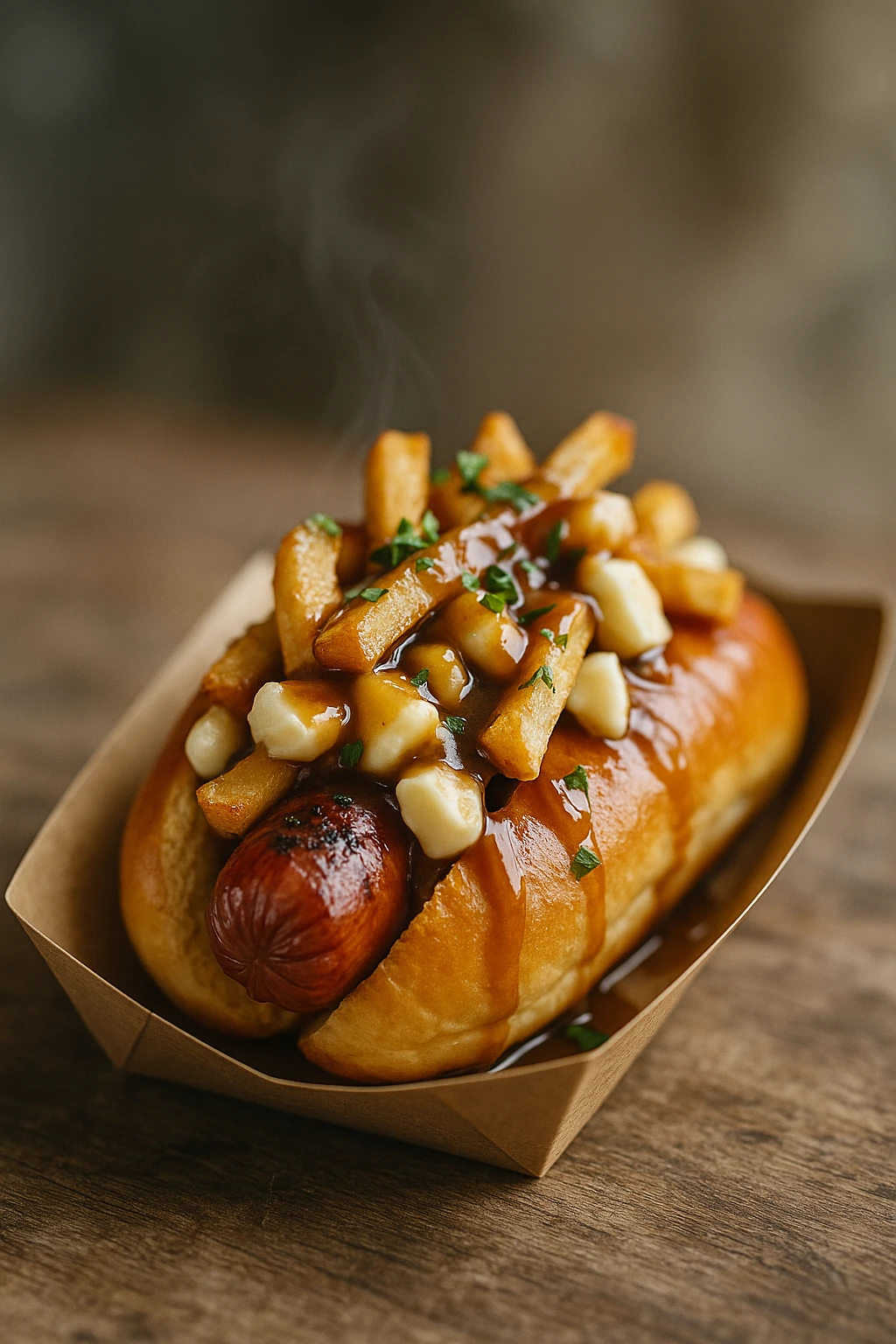 1 Hot-dog poutine BBQ