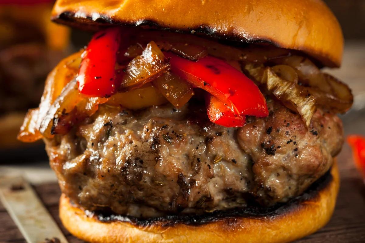 Burgers de galette de saucisse de porc savoureuse