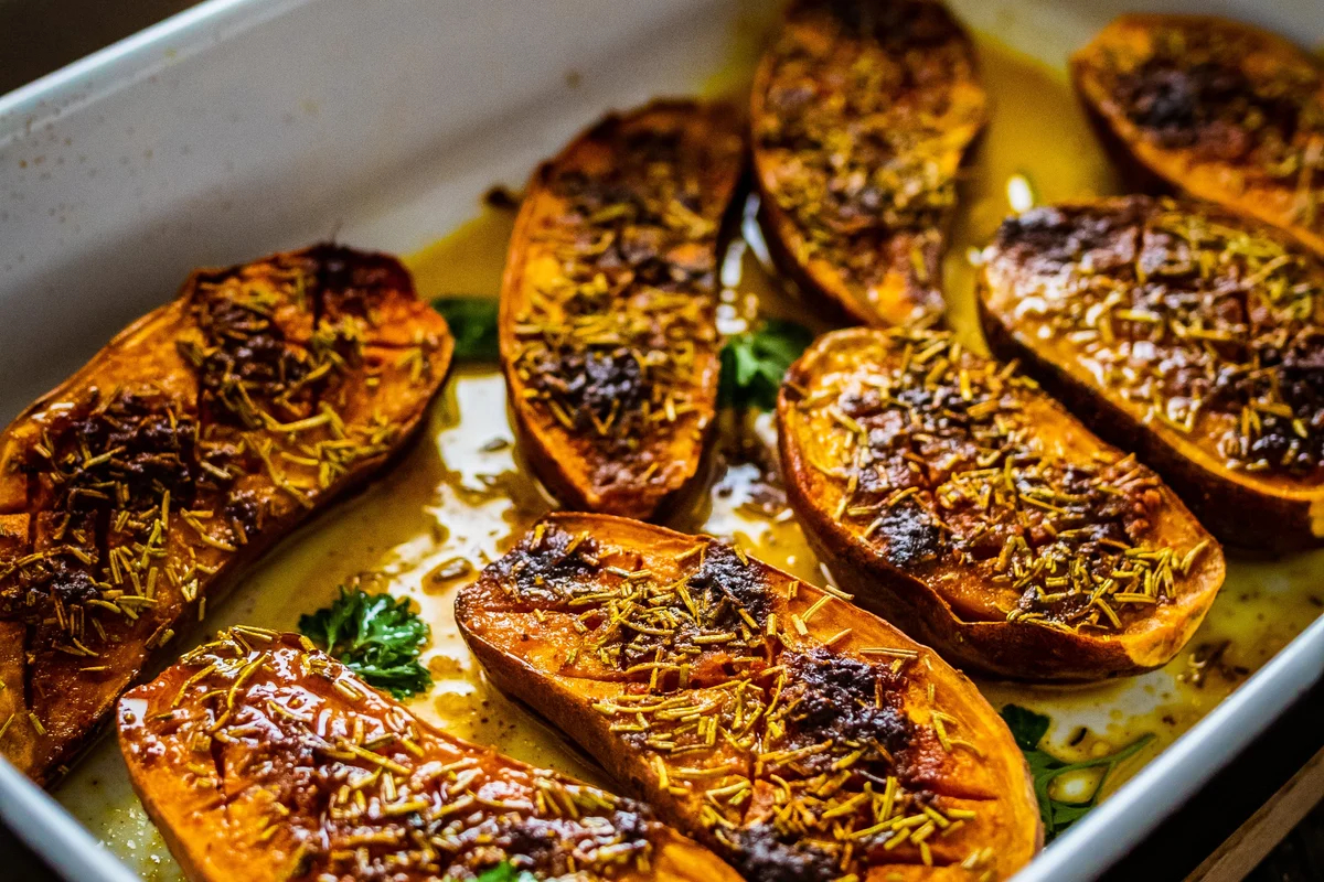 Casserole de patates douces grillées