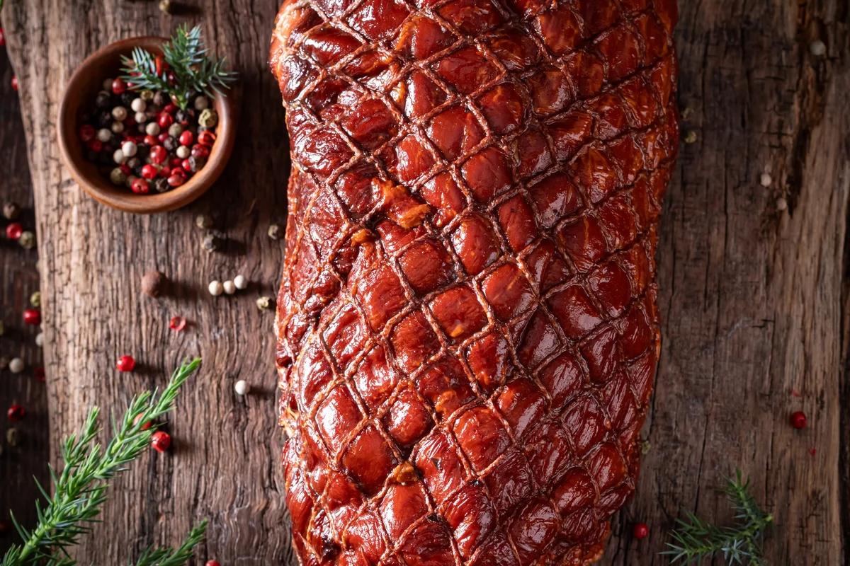 Raspberry Glazed Spiral Ham