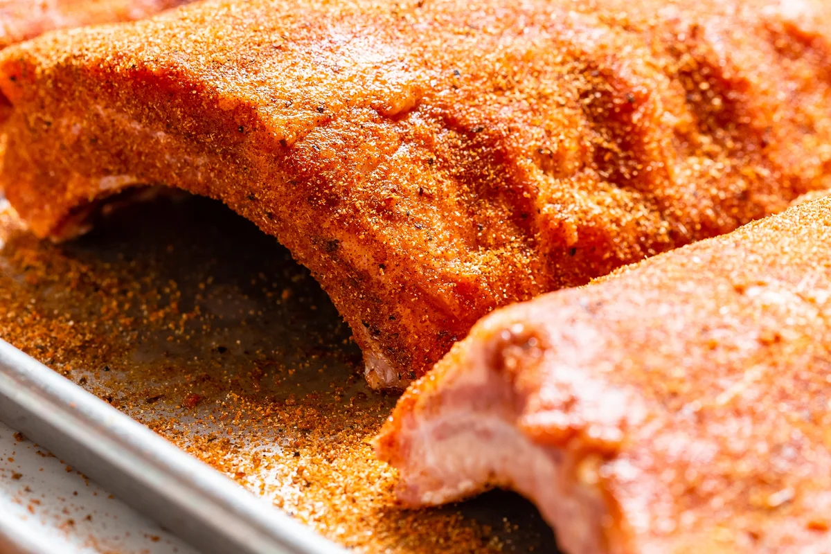 Costillas de Cerdo Ahumadas con Sazonador Seco de Texas