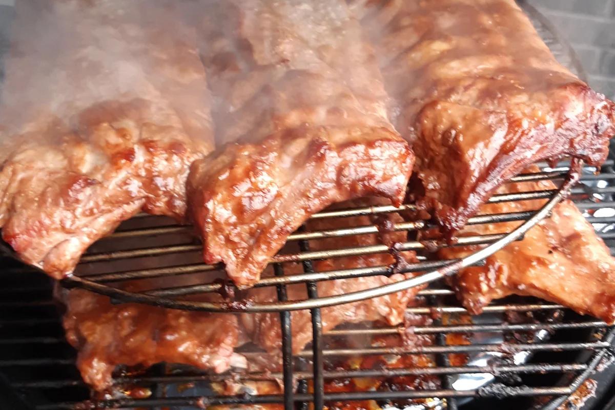 Dr Pepper Glazed Smoked Spare Ribs