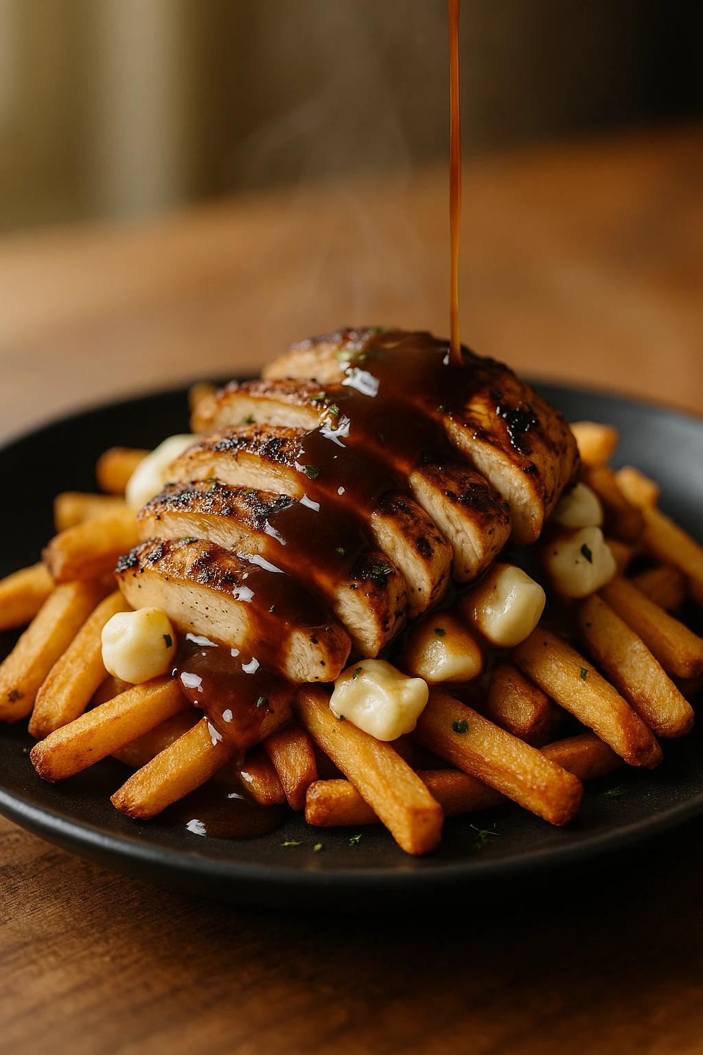 Poulet BBQ façon poutine