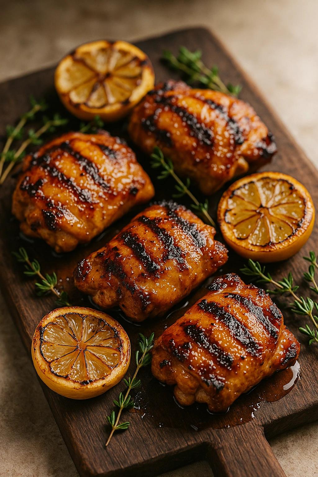 Poulet BBQ citron, miel et thym