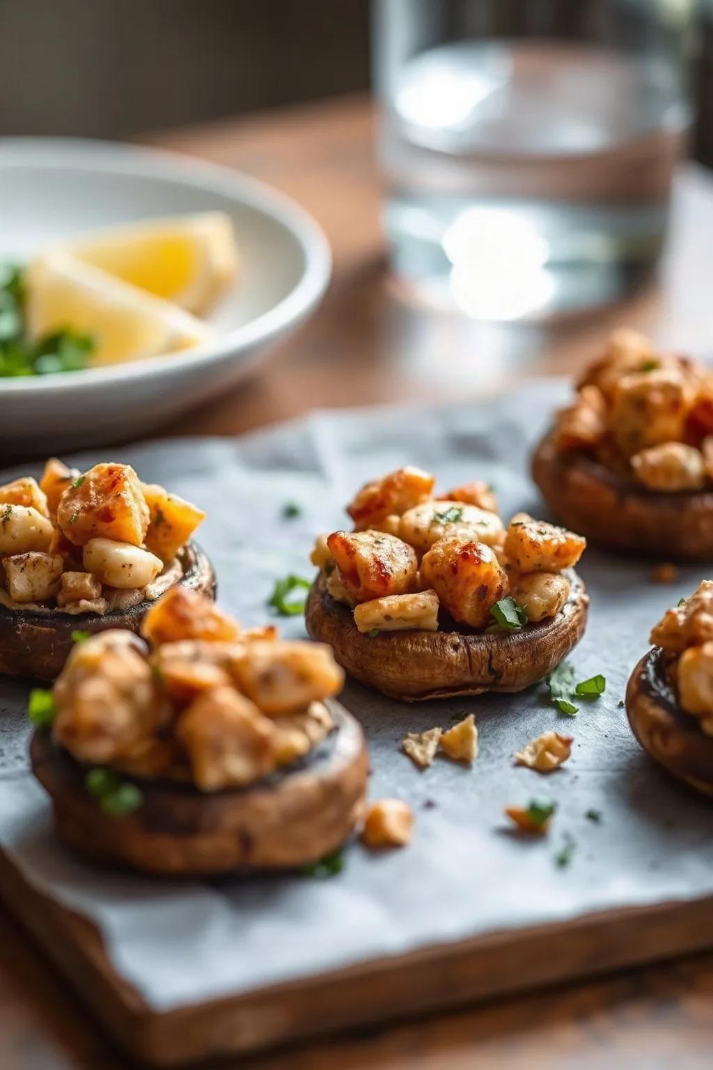 Seafood Stuffed Mushrooms