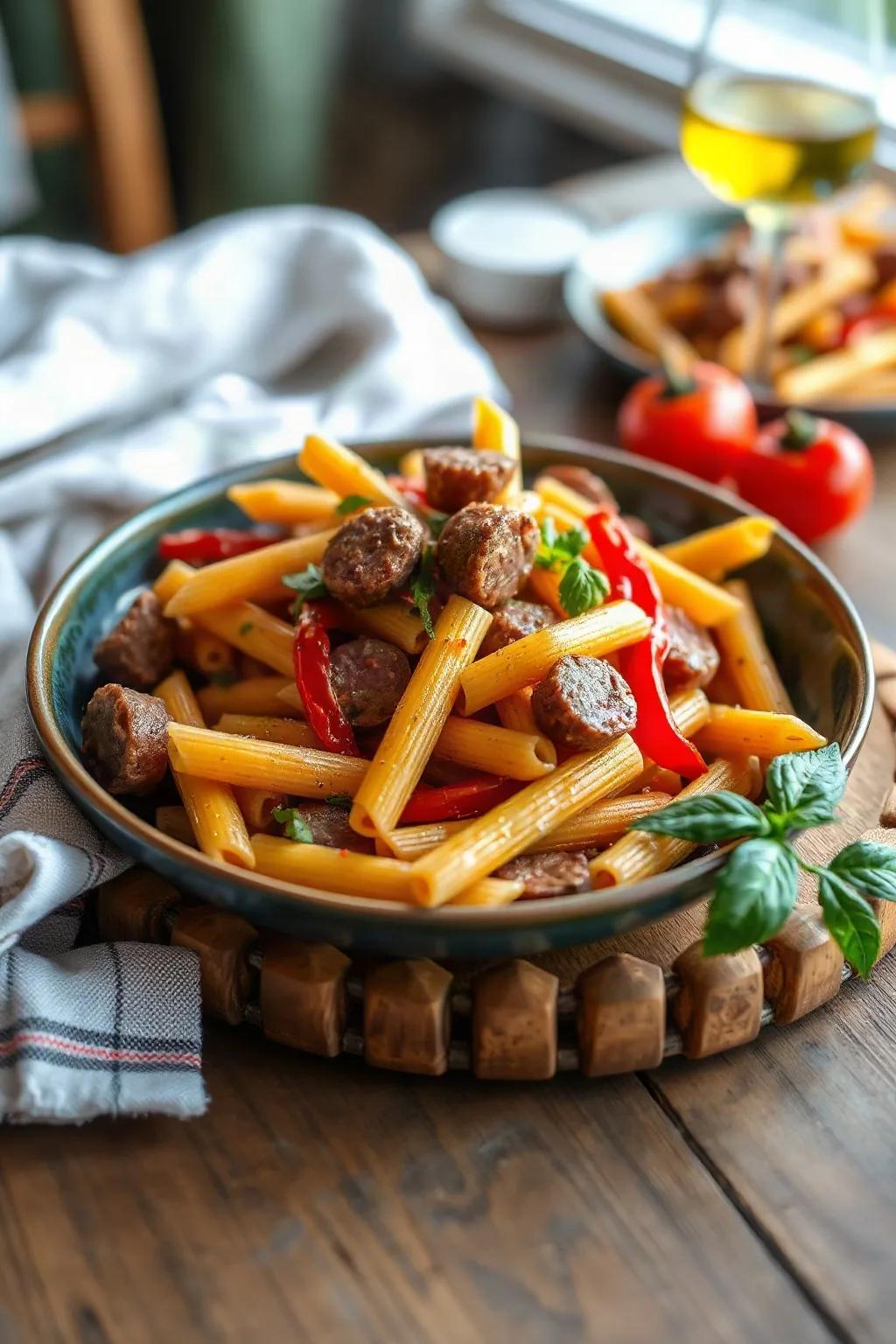 Sausage and Pepper Penne Pasta