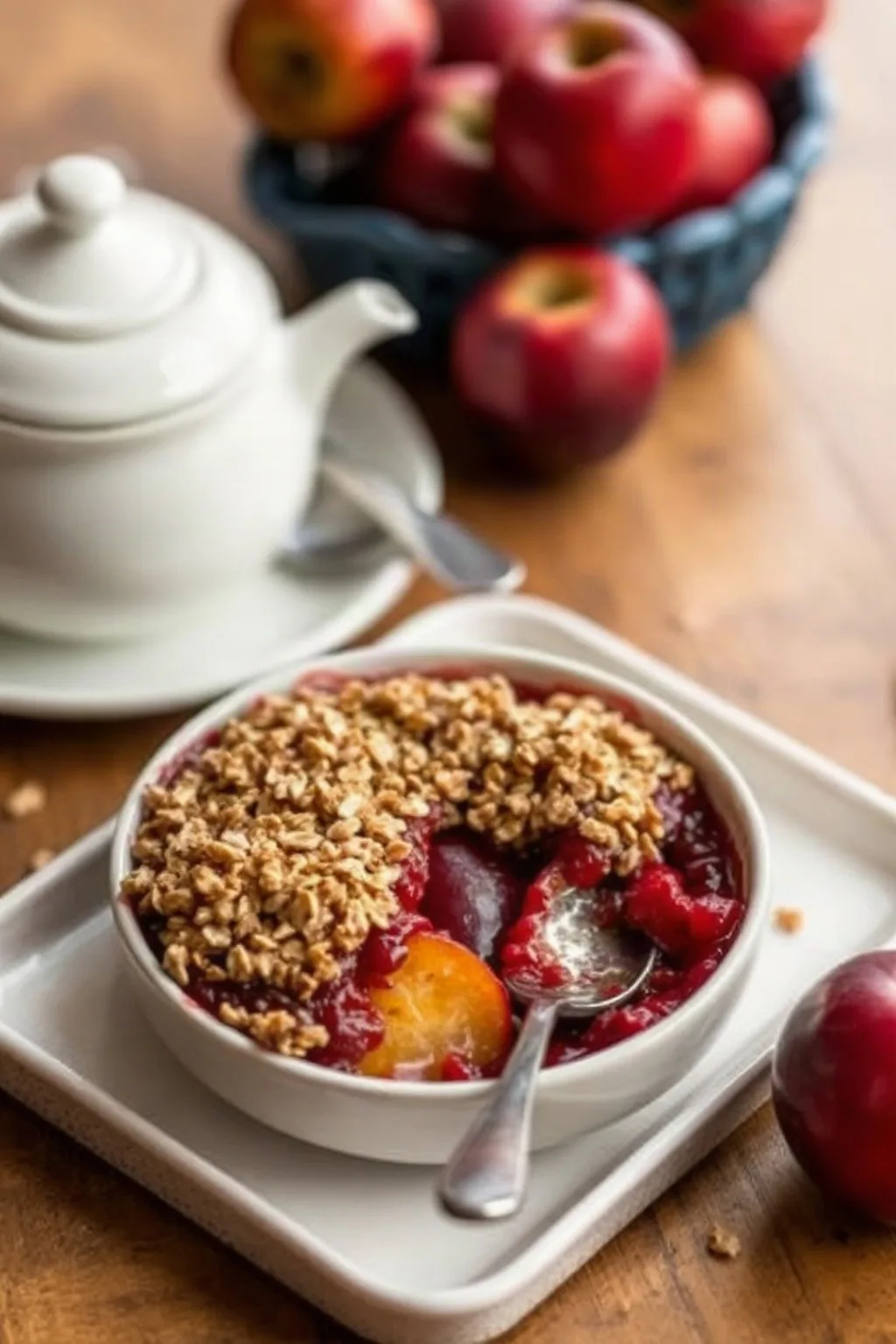 Crumble de Ciruelas Clásico con Avena
