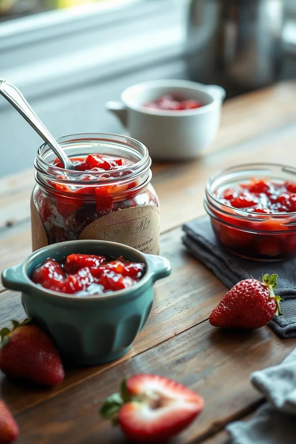 Mermelada de Fresa y Ruibarbo sin Pectina