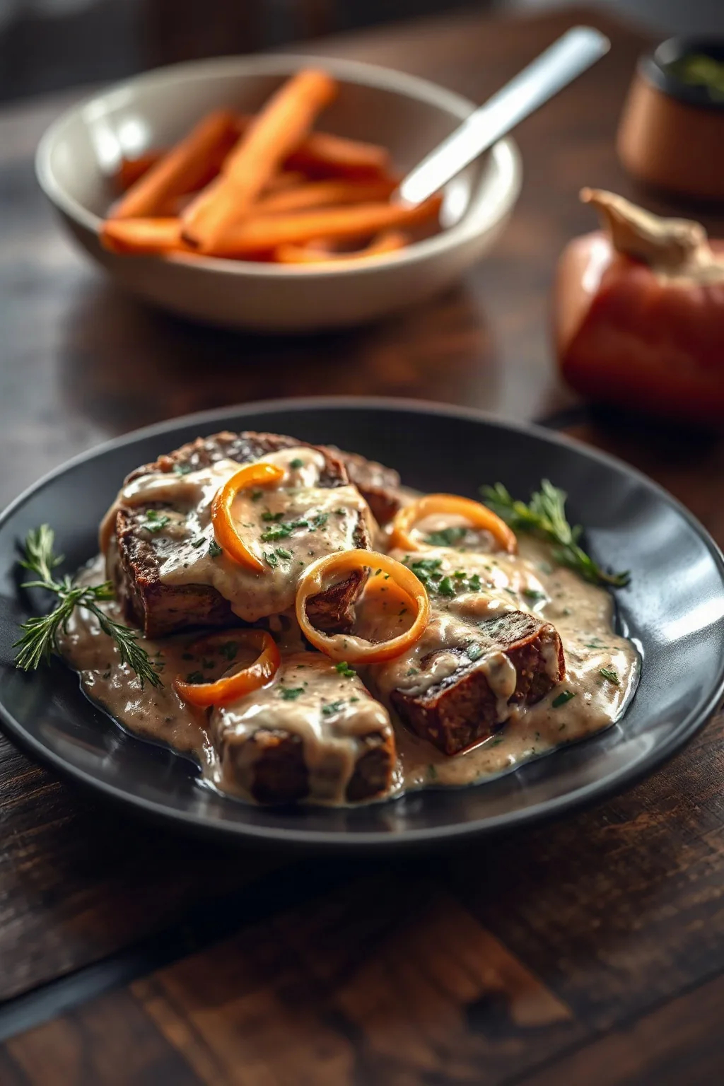 Onion Elk Roast Stroganoff