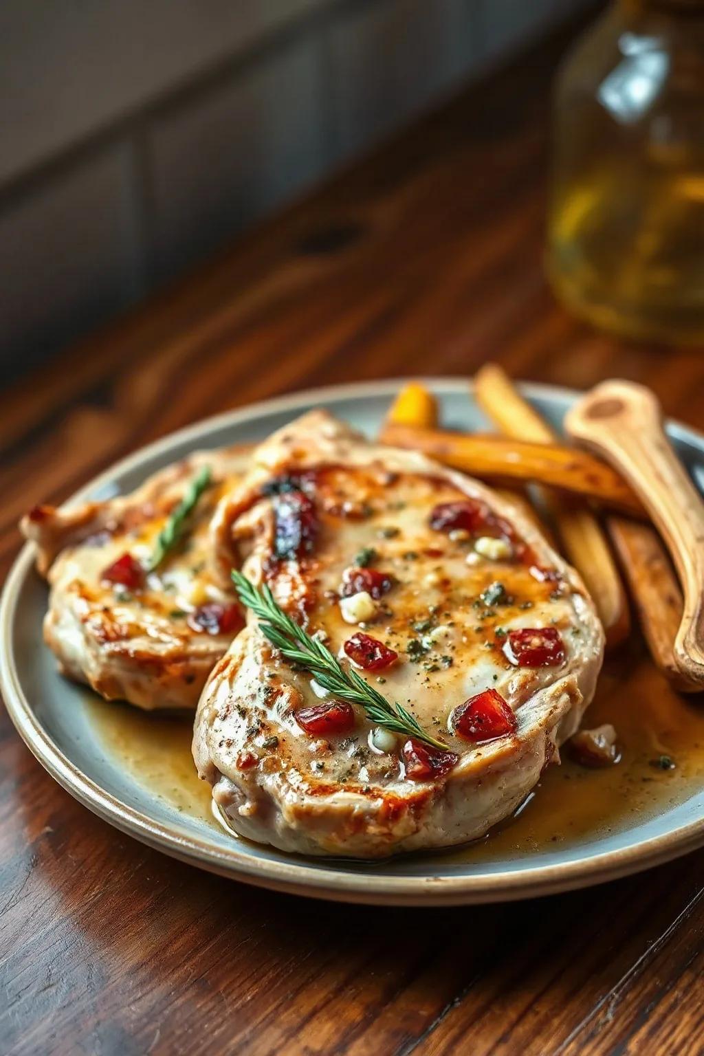 Garlic Seasoned Baked Pork Chops