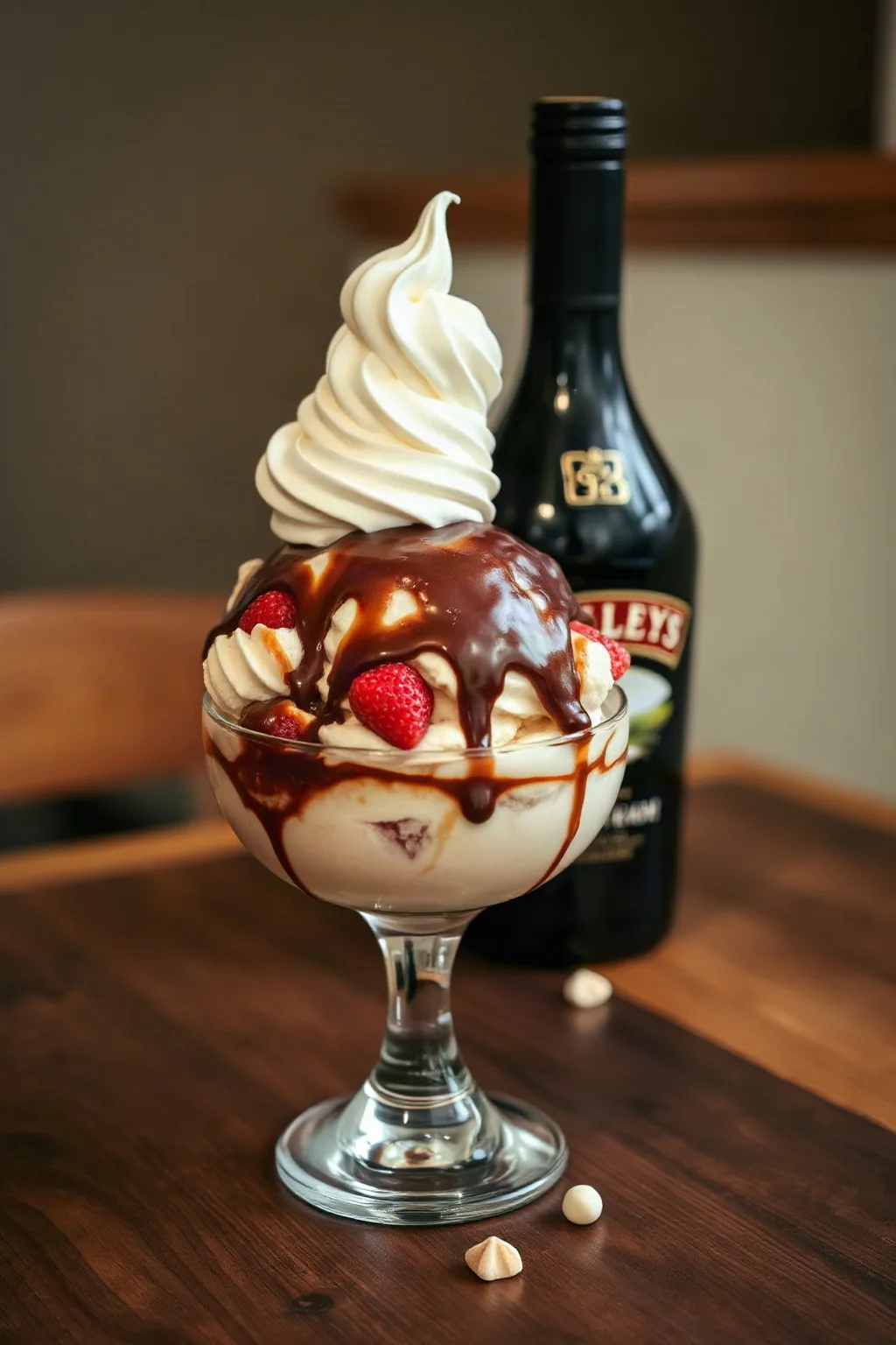 Sundae de Helado con Baileys