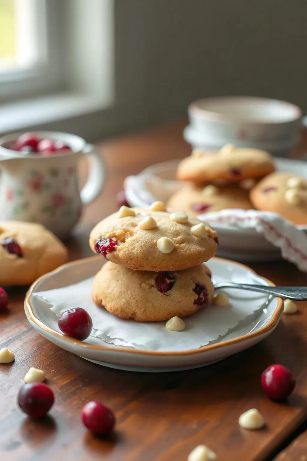Biscuits aux canneberges et chocolat blanc
