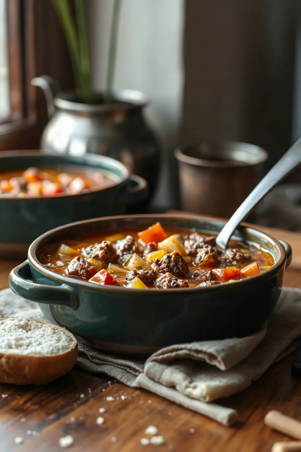 Soupe Réconfortante au Bœuf Haché pour Soirées Froides