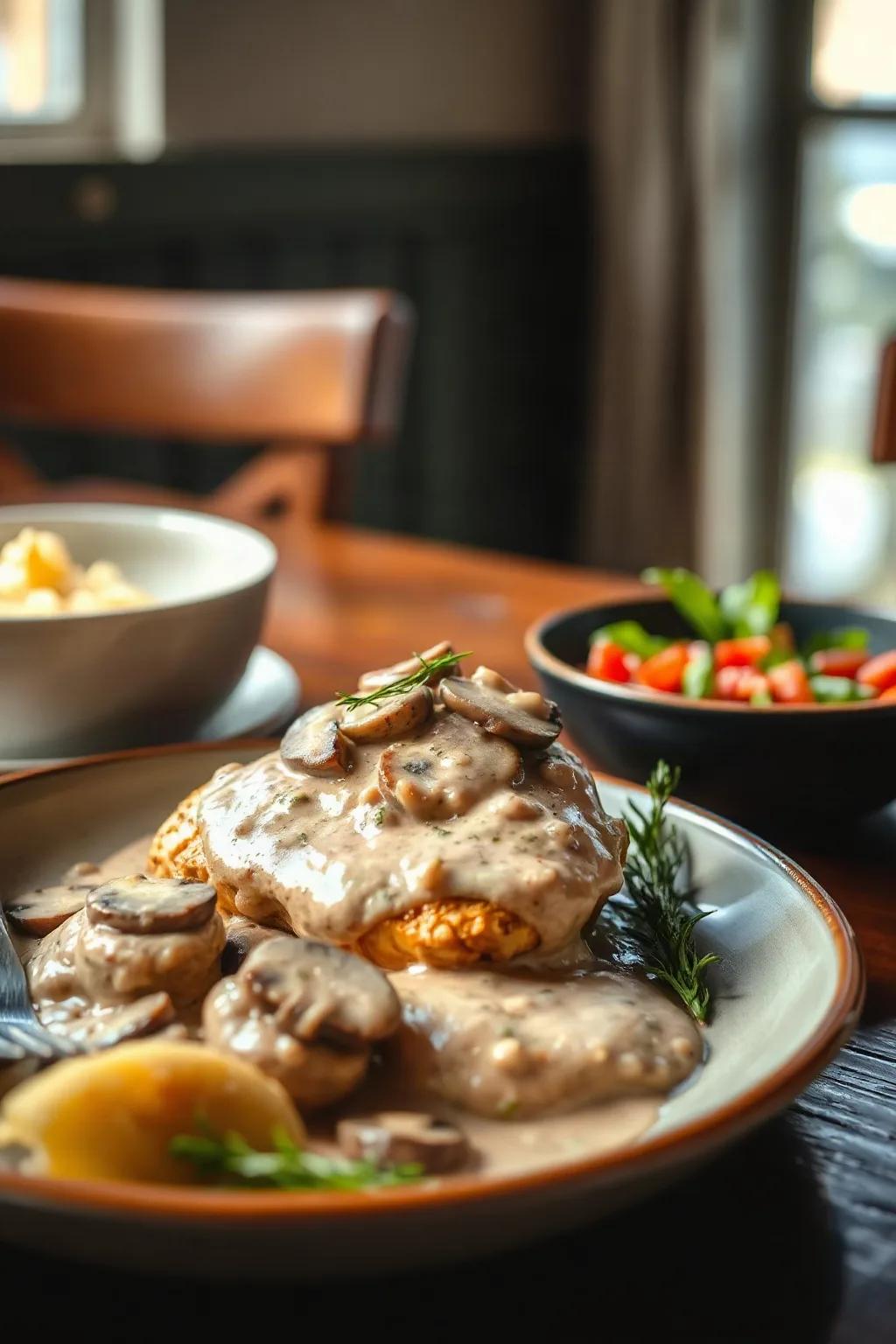 Classy Chicken with Creamy Mushroom Sauce