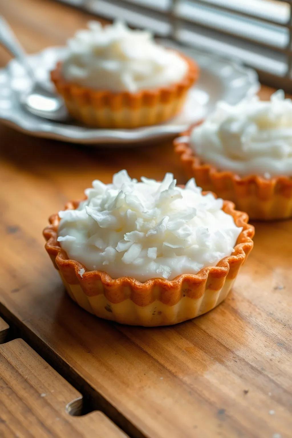 Coconut Tarts with a Buttery Pastry