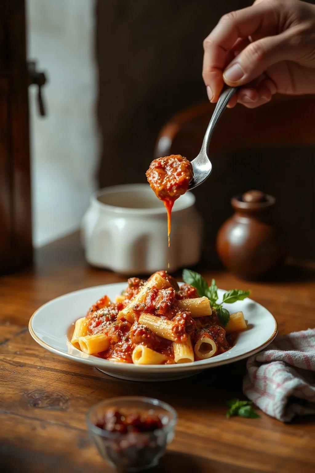 Rigatoni avec sauce crémeuse à la tomate