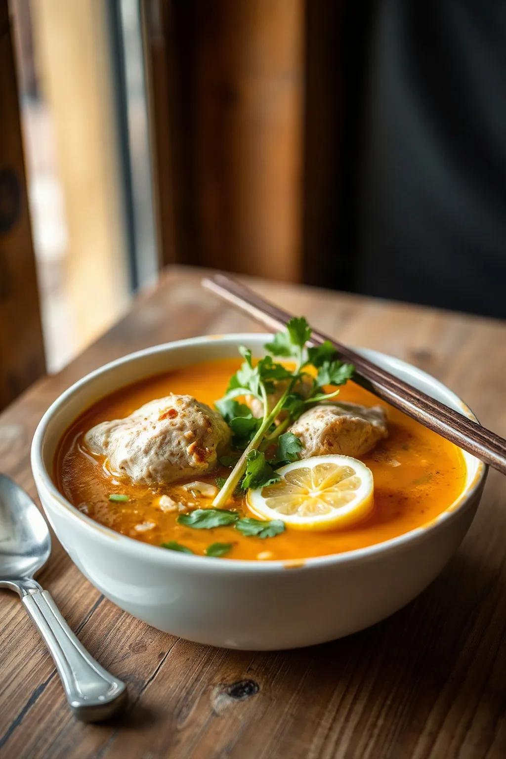 Cambodian Lemongrass Chicken Soup
