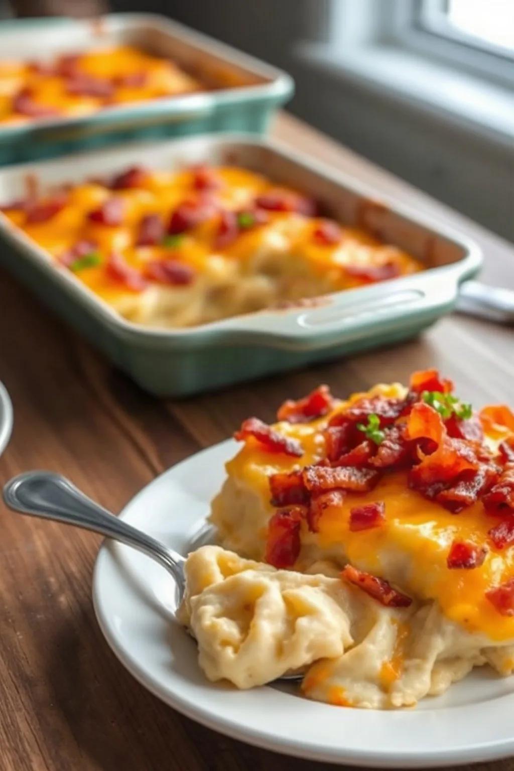 Cazuela de Pierogi con Queso