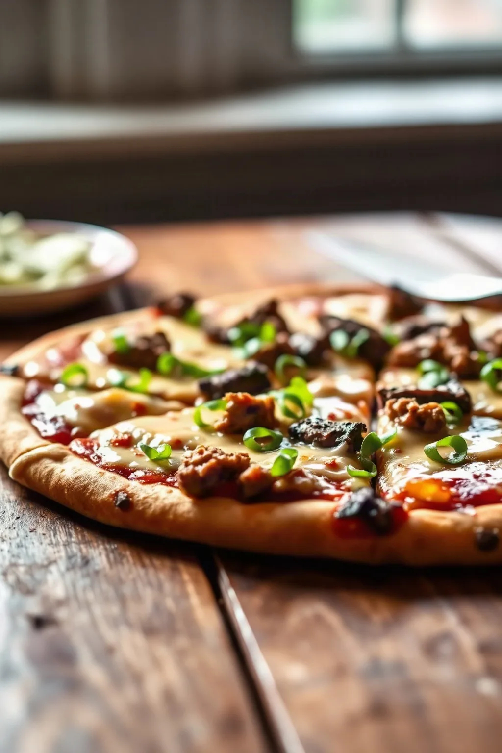 Pizza de Philly Cheese Steak Fácil