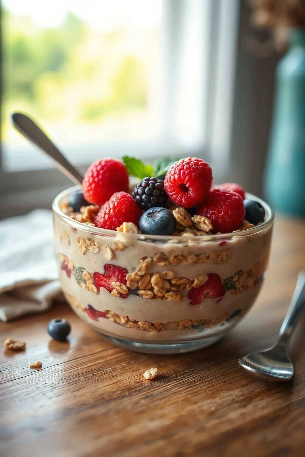 Delicious Oat Bran Cereal with Berries