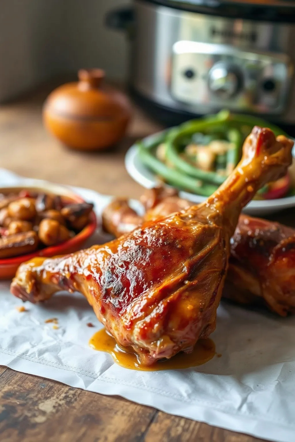 Savory Slow Cooker Turkey Legs