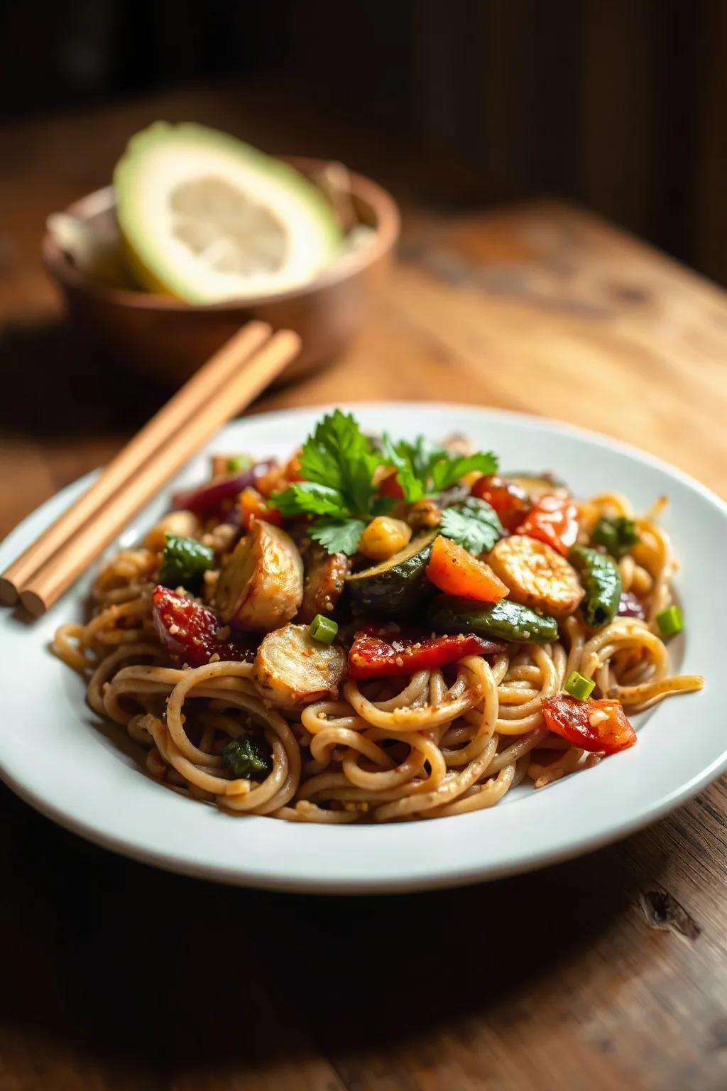 Gluten-Free Quinoa Noodles with Veggie Stir-Fry