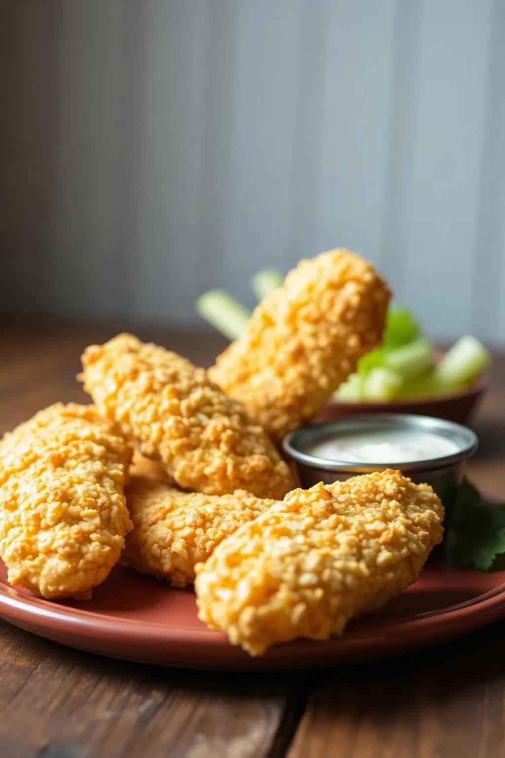Fingers de Pollo con Costra de Cornflakes Súper Fáciles