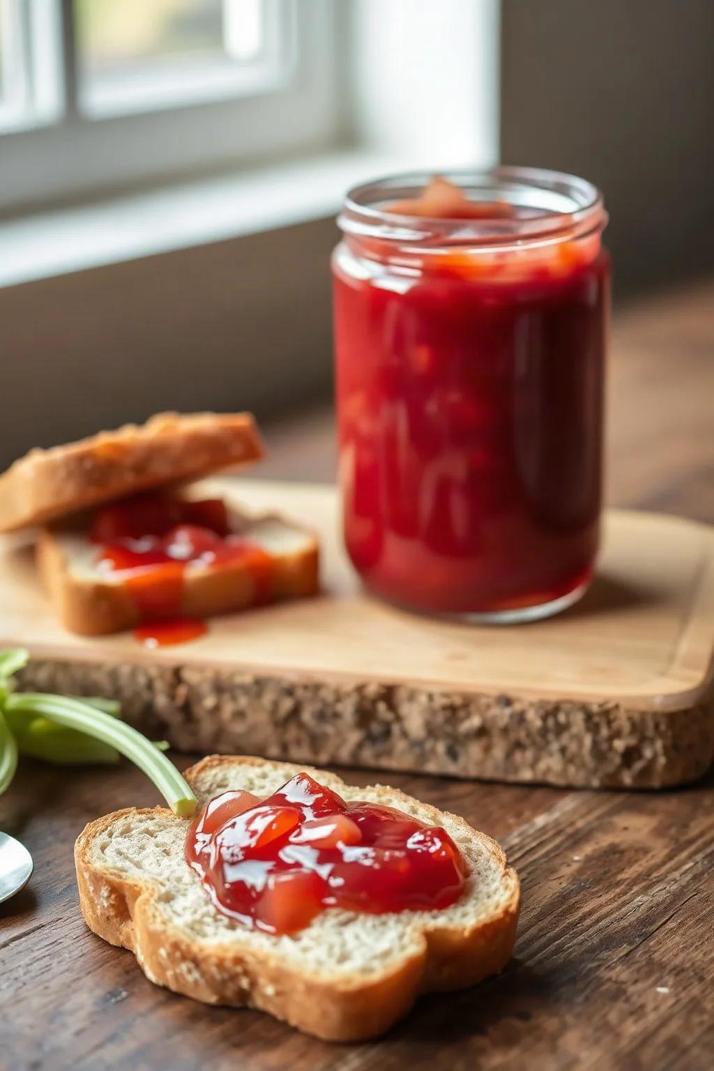Confiture de rhubarbe et gingembre maison