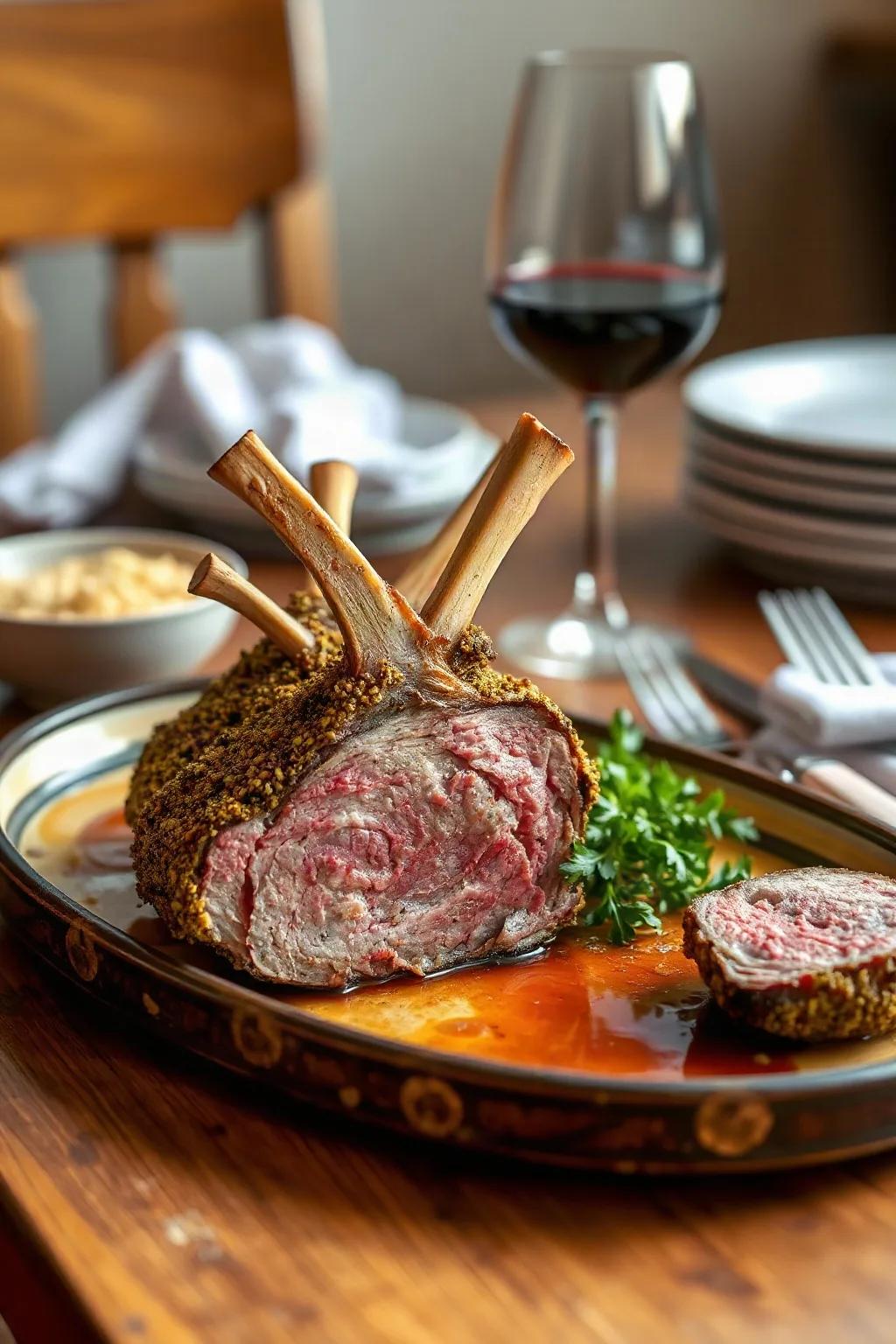 Pistachio Crusted Rack of Lamb