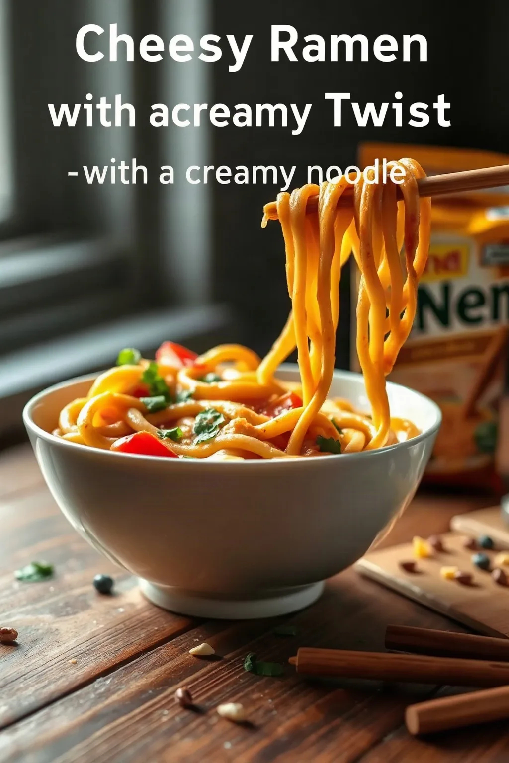 Nouilles Ramen Fromagées avec une Touche Crémeuse