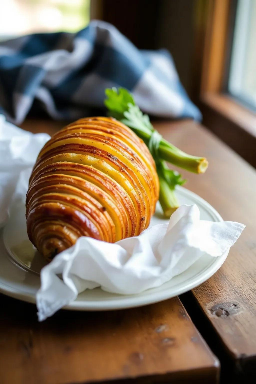 Pommes de terre Hasselback de l'Idaho