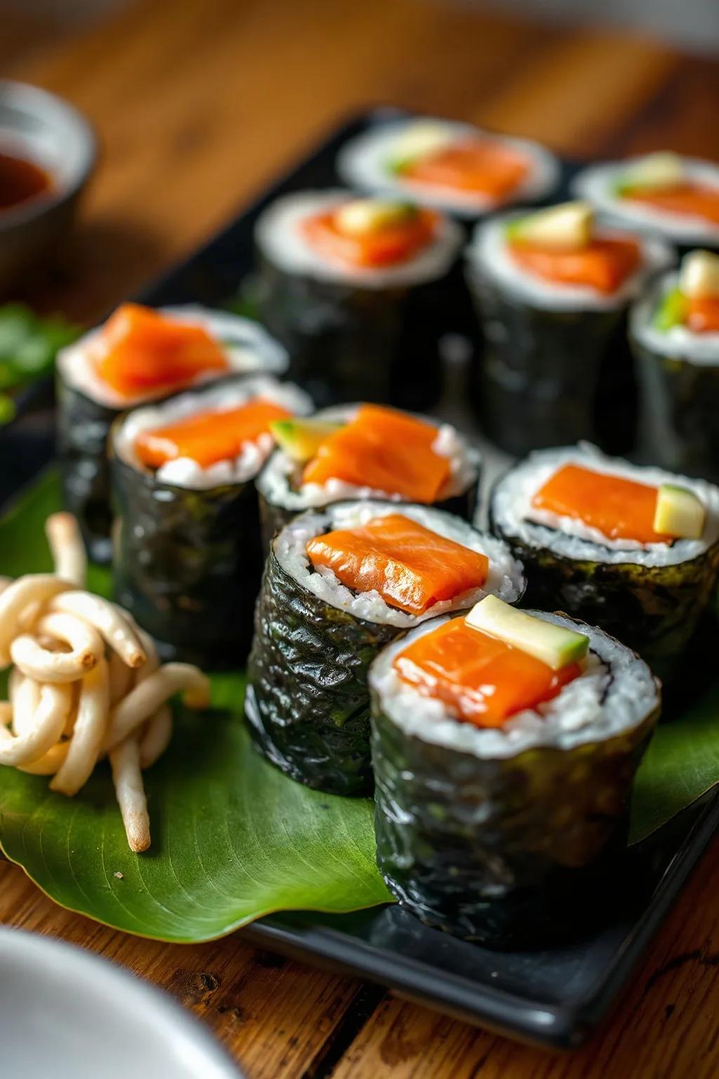 Rollos Maki de Salmón Picante
