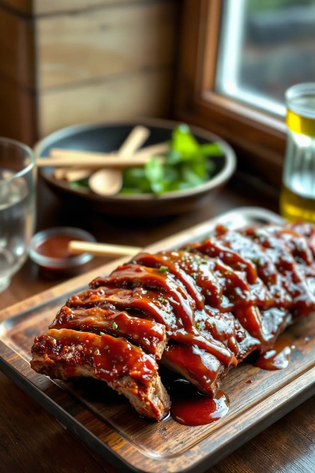 Costillas de Cerdo Tiernas con Glaseado BBQ Ahumado