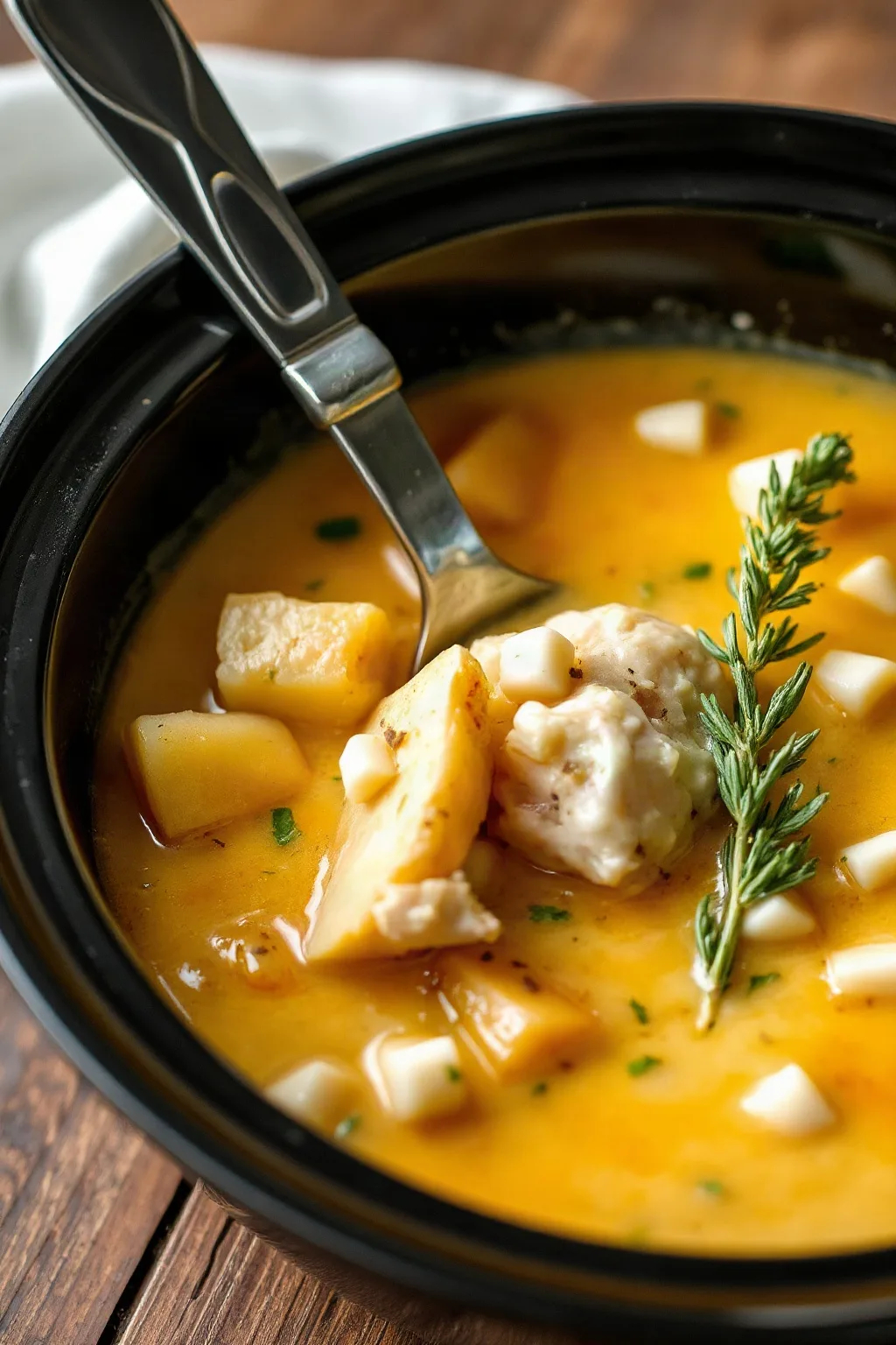 Chaudière de Poisson à la Mijoteuse avec Pommes de Terre Crémeuses