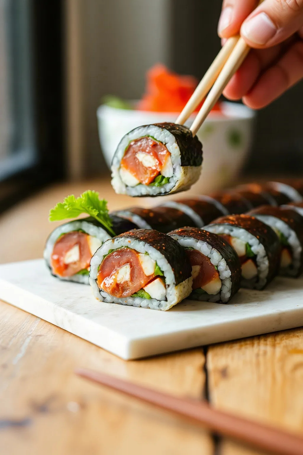 Rollos de Sushi de Atún Picante: Un Delicioso Toque