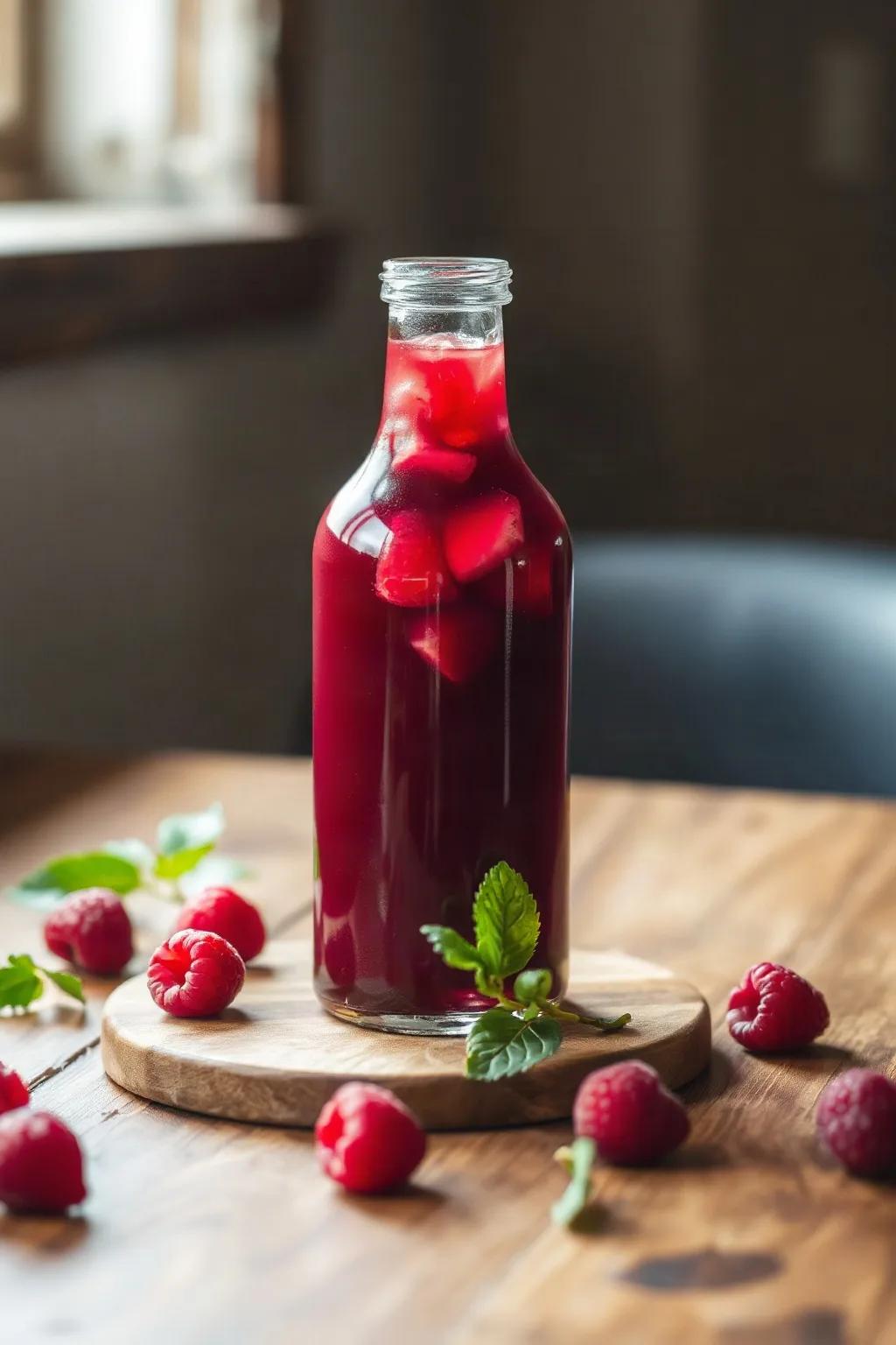 Jarabe de Frambuesa Casero para Bebidas