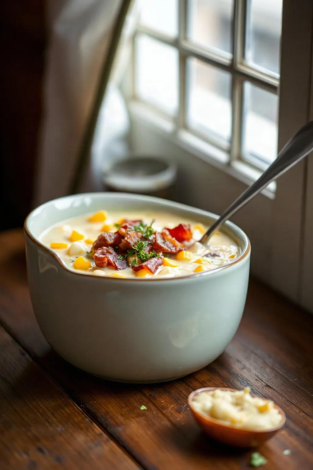 Classic Potato Bacon and Corn Chowder