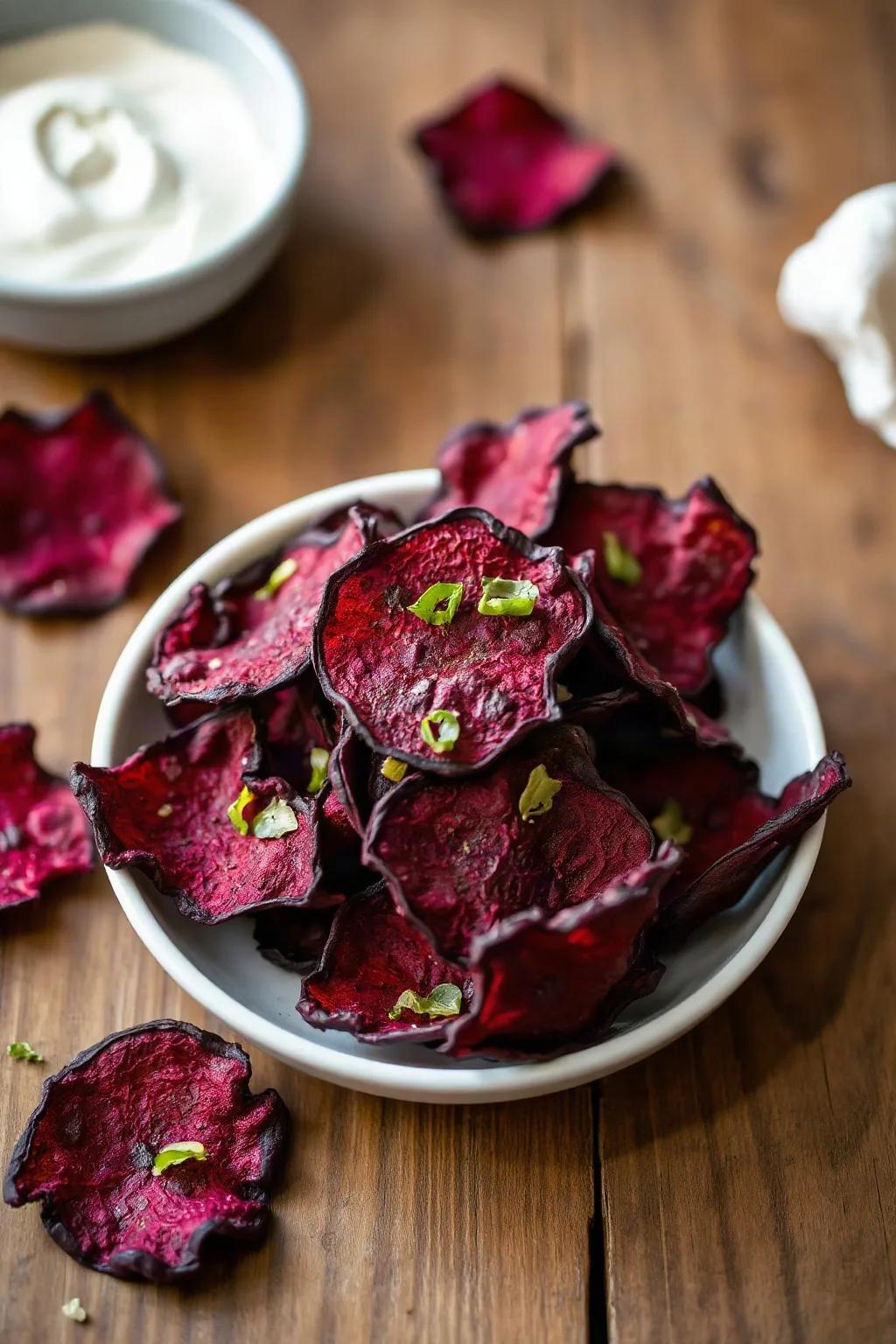 Crispy Dehydrated Beet Chips