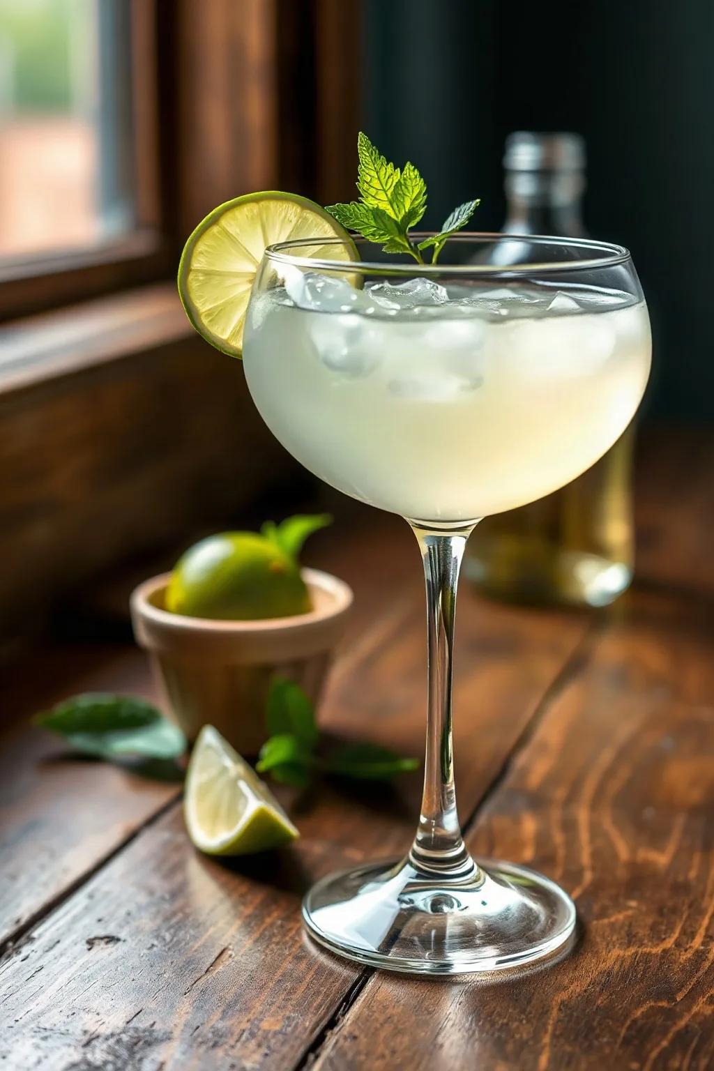 Sour Key Lime Vodka Gimlet