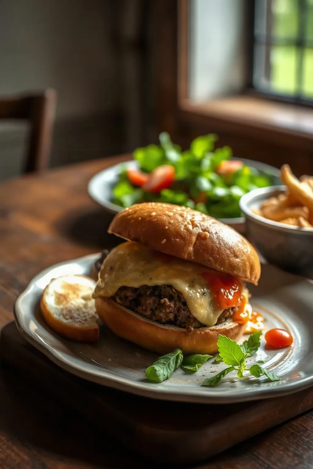 Pain de viande cheeseburger: Une touche réconfortante