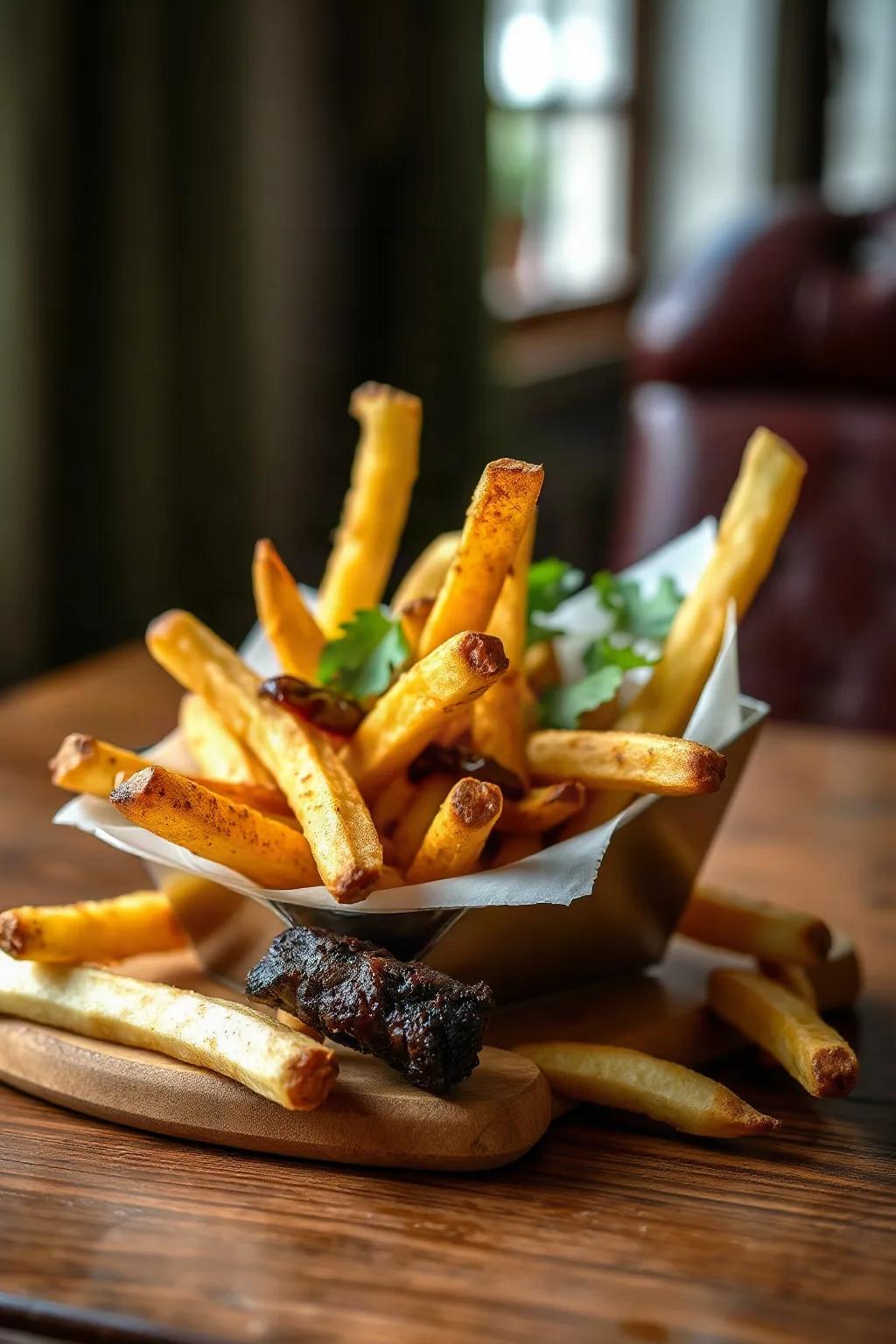 Crispy Duck Fat Steak Fries