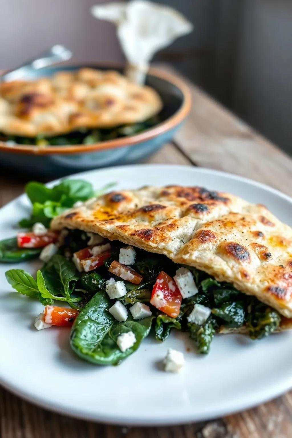 Spinach and Feta Pita Bake