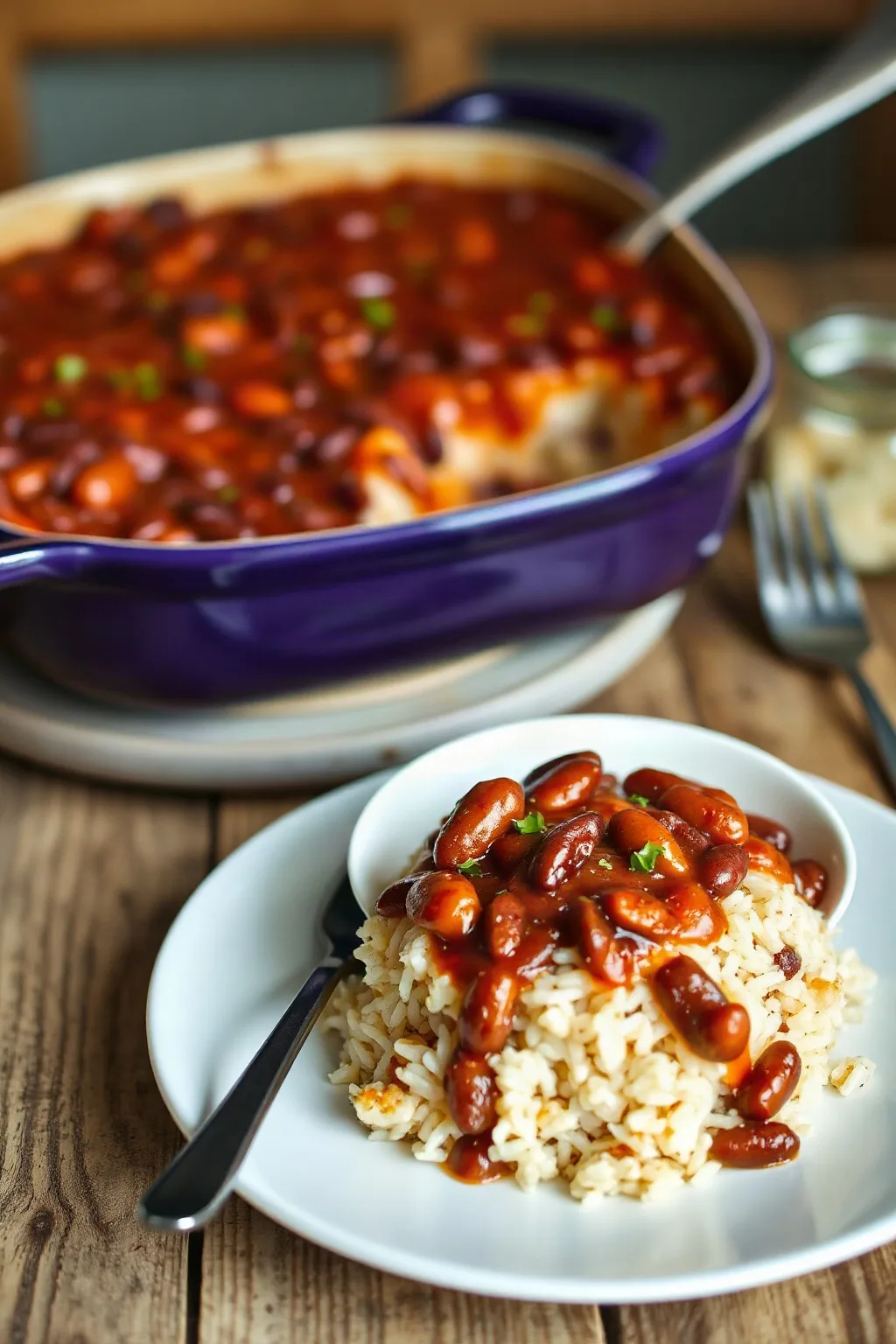 Le meilleur riz et haricots au four