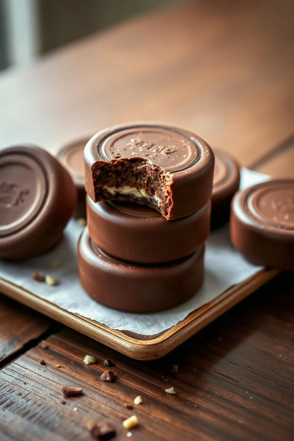 Galletas de Chocolate en Forma de Disco