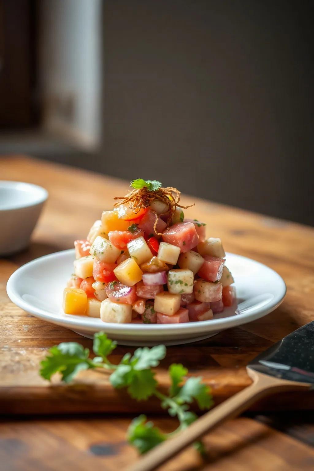 Ahi Poke Basic: Hawaiian Style Delight