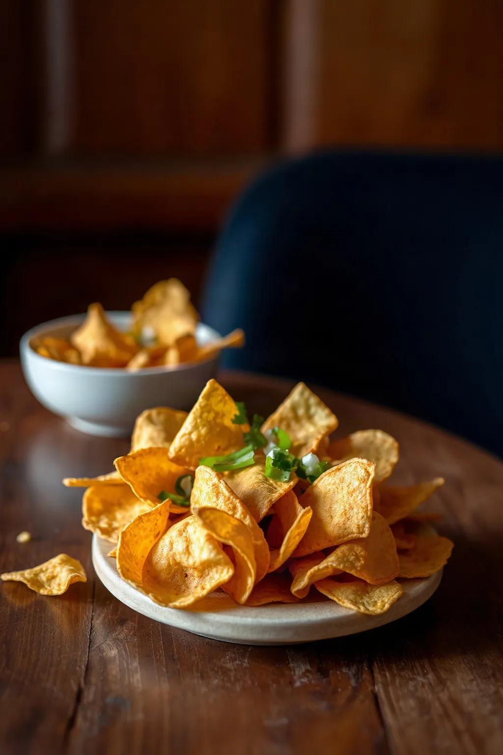 Chips de Tortilla al Horno Caseros y Crujientes