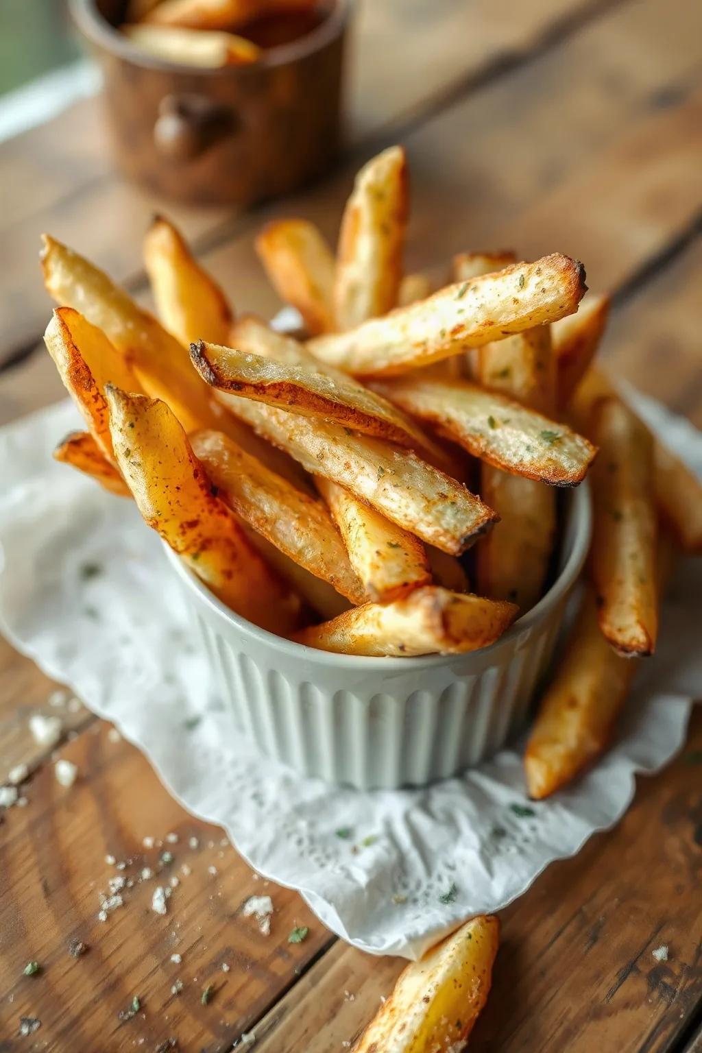 Papas de Nabo Crujientes con Ajo y Hierbas